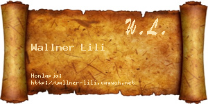 Wallner Lili névjegykártya